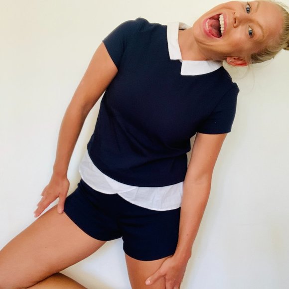 Zara blue and white romper XS - Picture 2 of 11